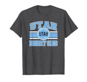 Utah Hockey Club Stripe Dark Heather Officially Licensed T-Shirt