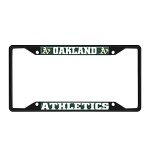 Fan Mats 31315: Oakland Athletics Metal License Plate Frame Black Finish