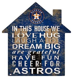 Fan Creations MLB Houston Astros Unisex Houston Astros House Sign, Team Color, 12 inch