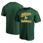 Outerstuff MLB Kids Youth 8-20 Official City Headline Arch Logo Team T-Shirt (US, Numeric, Size: 10-12, Regular, Oakland Athletics - Green)