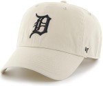 47 Brand MLB Natural Primary Logo Clean Up Adjustable Baseball Cap Hat, Adult One Size Fits All - Detroit Tigers Natural