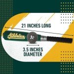 Franklin Sports Oakland Athletics Foam Bat & Ball Set - 21" Soft Jumbo Team Baseball Bat and Ball Team Logo - MLB Official Licensed Product, Black