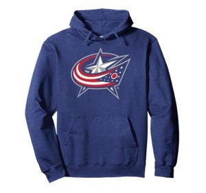 Columbus Blue Jackets Icon Navy Blue Officially Licensed Pullover Hoodie