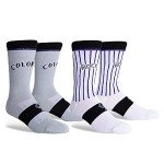 PKWY Unisex Rockies 2-Pack Home & Away Crew Socks (Large)