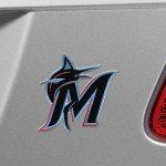 FANMATS 60405 - MLB - Miami Marlins Embossed Color Emblem | M Marlin Cap Logo