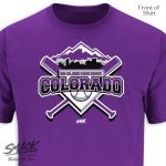 No Place Like Home T-Shirt for Colorado Baseball Fans (SM-5XL) (Purple Short Sleeve, Large)