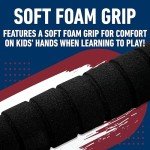 Franklin Sports Los Angeles Angels Foam Bat & Ball Set - Soft Jumbo Team Baseball Bat and Ball Team Logo - MLB Official Licensed Product Red 21-Inch