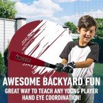 Franklin Sports Los Angeles Angels Foam Bat & Ball Set - Soft Jumbo Team Baseball Bat and Ball Team Logo - MLB Official Licensed Product Red 21-Inch