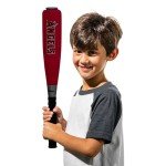 Franklin Sports Los Angeles Angels Foam Bat & Ball Set - Soft Jumbo Team Baseball Bat and Ball Team Logo - MLB Official Licensed Product Red 21-Inch