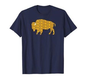 WHEREABOUTS Buffalo NY Yellow Buffalo Hockey T-Shirt T-Shirt