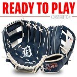 Franklin Sports MLB Youth Teeball Glove + Foam Ball Set - Kids Detroit Tigers Baseball + Teeball Mitt and Ball - Perfect First Kids Glove - 9.5"
