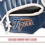 Franklin Sports MLB Youth Teeball Glove + Foam Ball Set - Kids Detroit Tigers Baseball + Teeball Mitt and Ball - Perfect First Kids Glove - 9.5"