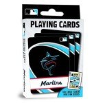 MasterPieces Officially Licensed MLB Miami Marlins Playing Cards - 54 Card Deck for Adults