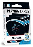 MasterPieces Officially Licensed MLB Miami Marlins Playing Cards - 54 Card Deck for Adults