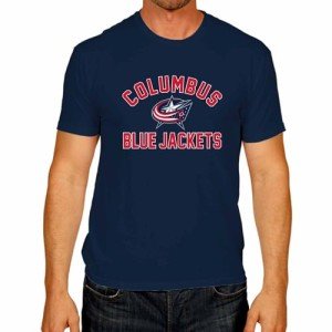 Wright & Ditson NHL Game Day Short Sleeve T-Shirt (Columbus Blue Jackets - Navy, Adult Large)
