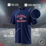Wright & Ditson NHL Game Day Short Sleeve T-Shirt (Columbus Blue Jackets - Navy, Adult Large)