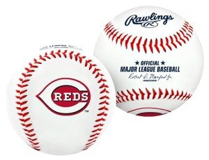 Rawlings MLB Cincinnati Reds Team Logo Baseball, Official, White