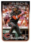2024 Topps #141 Elly De La Cruz RC Rookie Card Cincinnati Reds Official MLB Baseball Card in Raw (NM or Better) Condition