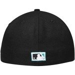 New Era MLB 59FIFTY Cooperstown Authentic Collection Fitted On Field Game Cap Hat (7 5/8, Miami Marlins Black Cooperstown)