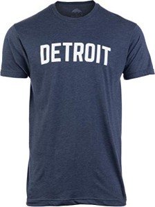 Detroit | Classic Retro City Navy Detroiter 313 Cool Michigan Men Women T-Shirt-(Navy Men,L)