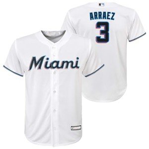 Outerstuff Luis Arraez Miami Marlins MLB Kids Youth 8-20 White Home Player Jersey (14-16)