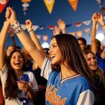 Baseball Bracelets for Women Stackable Orange Navy Game Day Heishi Bracelets Preppy Friendship Sports Bracelet Softball Baseball Jewelry Accessories Party Favors Gifts (Orange Navy)