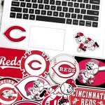 25 PCS Cincinnati American Reds Baseball Stickers for Water Bottle, Laptop, Bicycle, Computer, Motorcycle, Travel Case, Car Decal Decoration Sticker