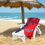 NORTHWEST Washington Capitals 30 x 60 inch Beach Towel, Puzzle Design