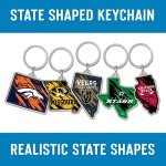 Rico Industries NHL Tampa Bay Lightning State Shape Keychain 2 x 3-"