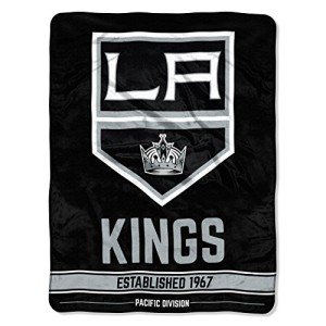 Northwest NHL Los Angeles Kings Unisex-Adult Micro Raschel Throw Blanket, 46" x 60", Break Away