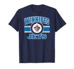 Winnipeg Jets Stripe Navy Officially Licensed T-Shirt