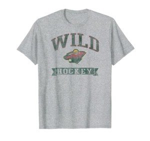 Minnesota Wild Vintage Hockey Gray Officially Licensed T-Shirt