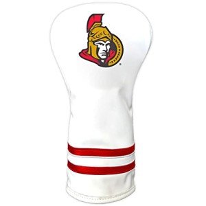 Team Golf NHL Ottawa Senators White Vintage Driver Head Cover, Form Fitting Design, Retro Design &