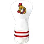 Team Golf NHL Ottawa Senators White Vintage Driver Head Cover, Form Fitting Design, Retro Design &