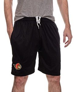 Calhoun NHL Men's Team Logo Air Mesh Shorts (Ottawa Senators, Small)