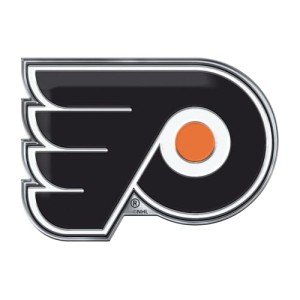 FANMATS 60497 Philadelphia Flyers Heavy Duty Aluminum Embossed Color Emblem, Auto Emblem Decal