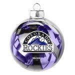 MLB Colorado Rockies Large Tinsel Ball Ornament
