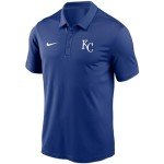 Nike MLB Team Logo Franchise Performance Polo (US, Alpha, Large, Regular, Regular, Blue, Kansas City Royals)