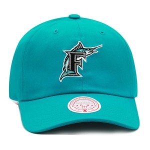 Mitchell & Ness Florida Marlins Evergreen Strapback Cooperstown Cap Teal