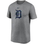 Nike Men's MLB Wordmark Logo Legend Dri-Fit T-Shirt (US, Alpha, XX-Large, Regular, Regular, Gray, Detroit Tigers)
