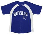 Outerstuff MLB Youth Boys Blank Baseball Jersey, Various Teams (Kansas City Royals, Medium (10-12))
