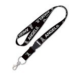 WinCraft Los Angeles Angels Lanyard with Detachable Buckle, 1" Black