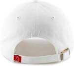 47 MLB White Team Color Primary Logo Clean Up Adjustable Strap Hat Cap, Adult One Size Fits All - Los Angeles Angels White
