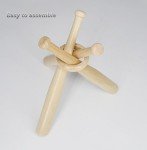 ZHTOOL Wooden Baseball Display Stand Holder (1 Pack)