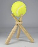 ZHTOOL Wooden Baseball Display Stand Holder (1 Pack)