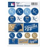 WinCraft MLB Kansas City Royals Vinyl Sticker Sheet, 5" x 7"
