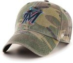47 MLB Unisex-Adult Camo Clean Up Adjustable Hat Cap One Size (US, Alpha, One Size, Miami Marlins)