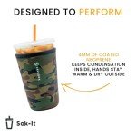 Sok It JavaSok NHL Iced Coffee & Cold Soda Insulated Neoprene Cup Sleeve (Vancouver Canucks, Medium: 22-28oz)