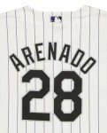 Outerstuff MLB Boys Youth Home Replica Player Jersey, Colorado Rockies, Nolan Arenado, Large (14-16) White