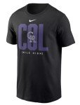 Nike Men's MLB Scoreboard T-Shirt (US, Alpha, Large, Regular, Regular, Black, Colorado Rockies)